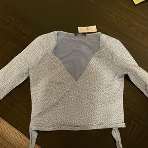 brandy meville wrap top long sleeve